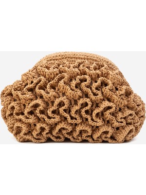 Dericlub Kadın Hasır Handmade Bulut Örgü Çapraz Askılı Çanta Zy 25006 Taba