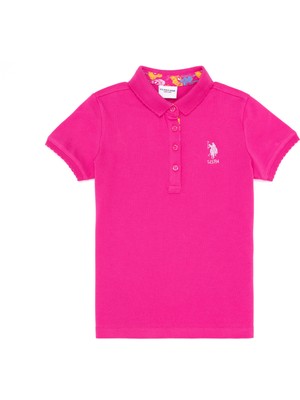 U.S. Polo Assn. Kız Çocuk Fuşya Tişört Basic 50265668-VR023