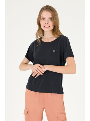 U.S. Polo Assn. Kadın Siyah Tişört 50270121-VR046