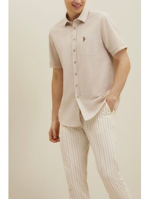 U.S. Polo Assn. Erkek Kum Pantolon (Kanvas-Chino) 50267330-VR085