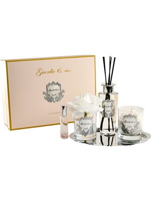 Guerlieandco. Luxury Silver Set Beyaz Gül