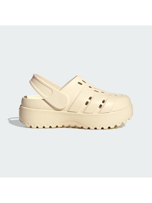 adidas Adilette Kadın Ekru Platform Clogs Silikon/Plastik Malzeme ile Modern Tasarım