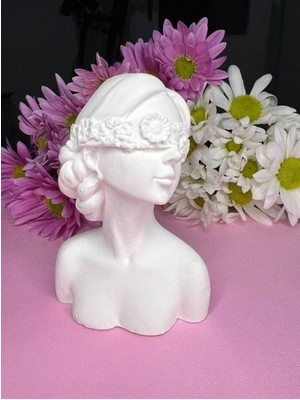 Maskeli Kadın Biblo, Maskeli Kız Büst, Dekoratif Obje