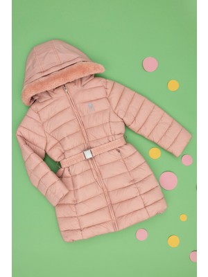 U.S. Polo Assn. Kız Çocuk Pudra Kaban 50271527-VR042