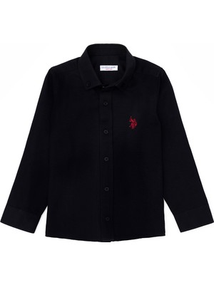 U.S. Polo Assn. Erkek Çocuk Siyah Basic Gömlek 50277633-VR046