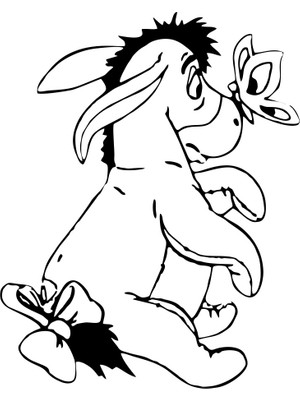 Eşek Araba Sticker 17X17 cm Siyah