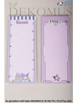 Dekomus Ile Lisanslı Yeni Sezon Kuromı "tekli" 9X22 cm Block Note
