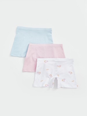 Lc Waikiki Yeni Sezon Baskili Kiz Cocuk Boxer 3'lu - S5AU77Z1
