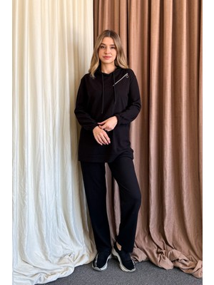 Kadın Kapüşonlu Eşofman Takımı 966