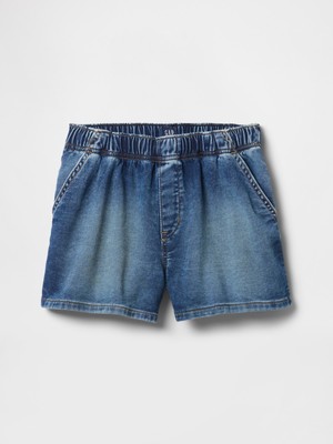 Gap Kız Çocuk Mavi High Rise Relaxed Pull-On Jean Şort