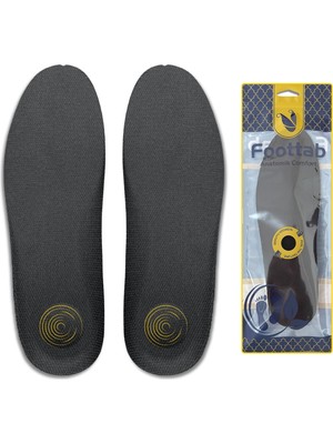 Ultra Anatomik Rahat Ayakkabı Tabanı, Lakost Kumaş Ortopedk Hafif Spor Tabanlık, Siyah, 1 Çift
