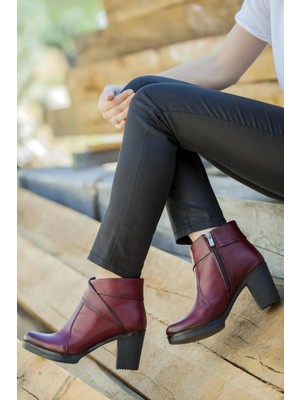 Tarçın Hakiki Deri Kadın Deri Bot TRC30-3771