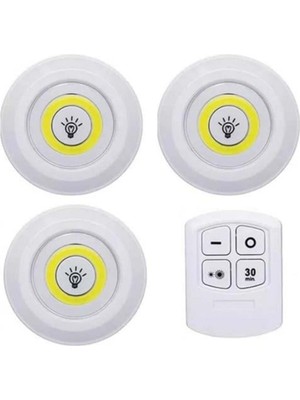 Powermaster PM-15084 Üçlü Kumandalı Pilli Dokunmatik Portatif Cob LED Işık Aydınlatma