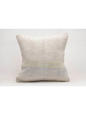 El Yapımı Kilimden Yapılmış Vintage Kırlent Kılıfı, Yün, 50X50 cm