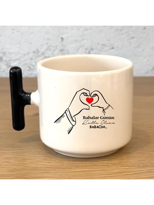 Babalar Günü T Kulplu Kupa – Siyah