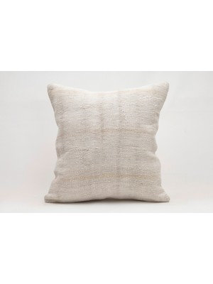 El Yapımı Kilimden Yapılmış Vintage Kırlent Kılıfı, Yün, 50X50 cm