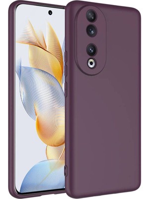 Huawei Honor 90 Kılıf Kamera Korumalı Lansman Kadife Iç Yüzeyli (Şık Tasarım) Silikon Kapak