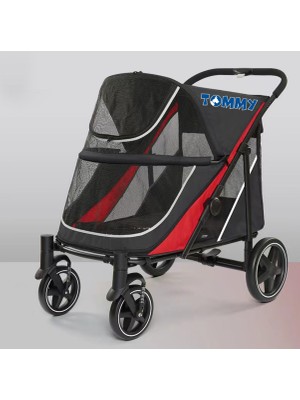 Tommy Evcil Hayvan Arabası Kırmızı 112x65x100cm Max 40kg