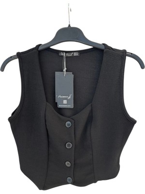 3326 Düğme Detaylı Yelek