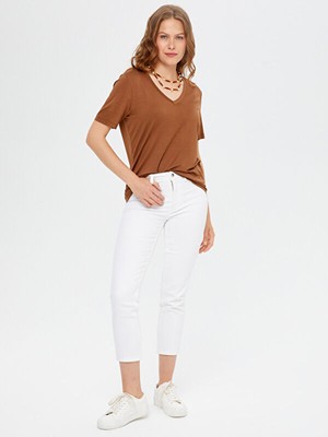 V Yaka Kısa Kol  T-Shirt S25TSH001