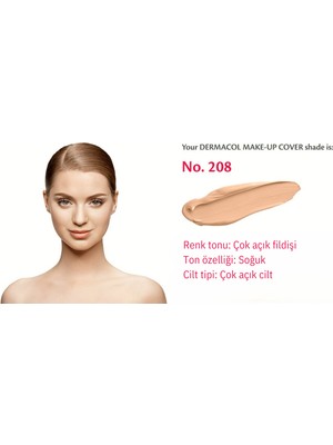 Dermacol Make Up Fondöten 208 Uzun Süre Kalıcı, Tam Kapatıcı Likit Fondöten Spf 30 Dermacol fondöten, su geçirmez fondöten, yüksek kapatıcılık makyaj, uzun süre kalıcı fondöten,dövme kapatıcı fondöten