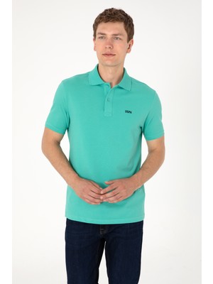 U.S. Polo Assn. Erkek Polo Yaka Mint Basic Tişört 50306007-VR090