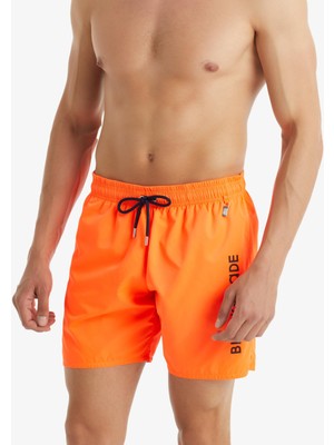 Erkek Turuncu Deniz Şortu - Hızlı Kuruyan, Cepli, İç Astarlı Mayo C1T2N0O01