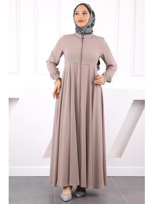 Vizon Kol Gipeli Fermuarlı Ferace