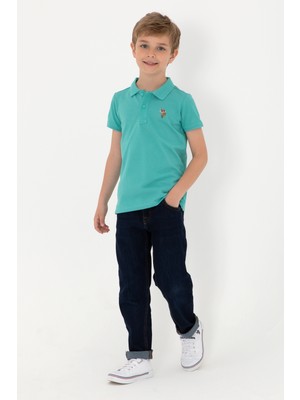 U.S. Polo Assn. Erkek Çocuk Mint Basic Polo Yaka Tişört 50306484-VR090