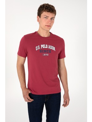 U.S. Polo Assn. Erkek Regular Fit Bisiklet Yaka Vişne Tişört 50307311-VR223