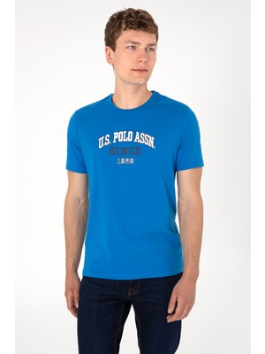 U.S. Polo Assn. Erkek Regular Fit Bisiklet Yaka Kobalt Mavi Tişört 50307311-VR077