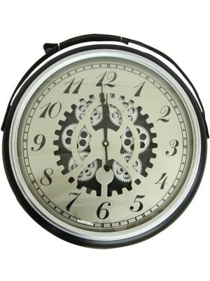 Saat Çarklı Askılı Duvar Saati Dekoratif Ev Ofis Hediyelik