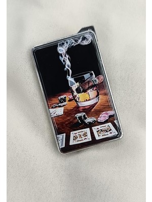 Çakmak Resimli Gazlı Doldurulabilir Metal Çakmak