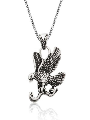 925 Ayar Gümüş Kartal Erkek Gümüş Kolye