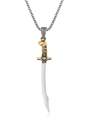 925 Ayar Gümüş Kılıç Erkek Gümüş Kolye