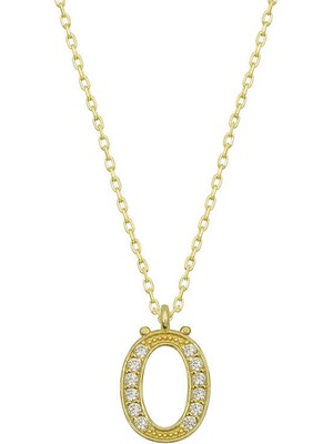 925 Ayar Gümüş Ö Harfi Kadın Gümüş Kolye