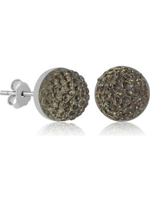 Gümüş Kristal Çivili Kadın Küpe