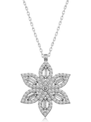 925 Ayar Gümüş Nergiz Çiçeği Kadın Gümüş Kolye