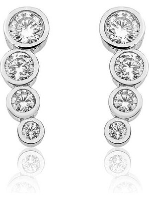 Gümüş 4 Taş Küpe