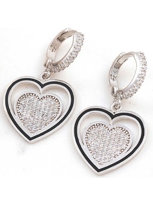 ​gümüş Sallantılı Kalp Kadın Küpe