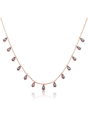 925 Ayar Gümüş Mistik Topaz Şans Kolyesi