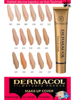 Dermacol Make Up Fondöten 226 Uzun Süre Kalıcı, Tam Kapatıcı Likit Fondöten Spf 30 Dermacol fondöten, su geçirmez fondöten, yüksek kapatıcılık makyaj, uzun süre kalıcı fondöten,dövme kapatıcı fondöten