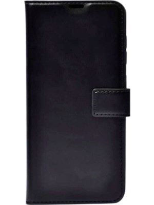 Siyah Samsung Galaxy A35 Kaliteli Suni Deri Cüzdan Kılıf Kapaklı Mıknatıslı Kartlık Bölmeli Cüzdanlı Stand Özellikli