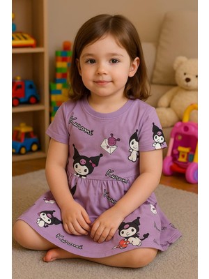 Kuromi Kiz Elbise 100% Pamuklu