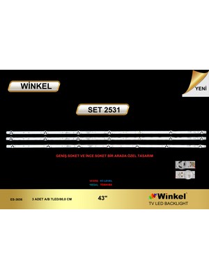 Winkel Vestel 43f8500b Led Bar Takım
