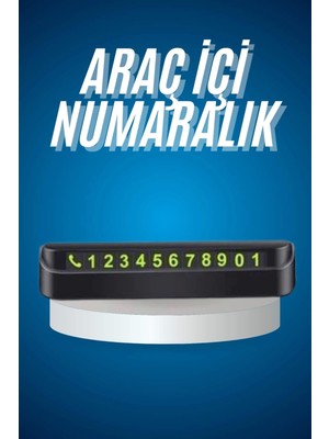 Bayilik XML Araç Içi Numaratör Numaralık Oto Cam Kartı Fosforlu Numaratör