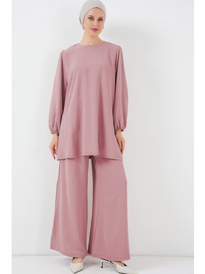 Ayrobin Tunik Pantolon Alt Üst Takım 6712 - Pudra