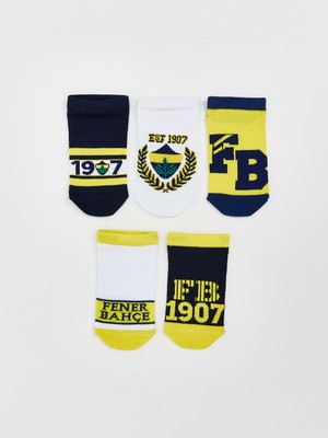 Lc Waikiki Yeni Sezon Fenerbahce Desenli Erkek Cocuk Patik Corap 5'li - S5ET43Z4