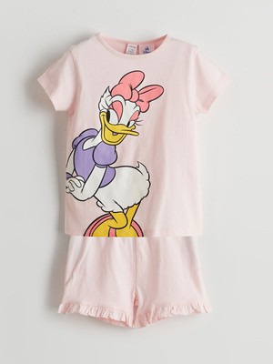 Lc Waikiki Yeni Sezon Daisy Duck Baskili Kiz Bebek Sortlu Pijama Takim - S5H431Z1