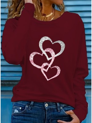 Gelirr Kadın Uzun Kollu Bisiklet Yaka Çiçek Desenli Viskon Bluz